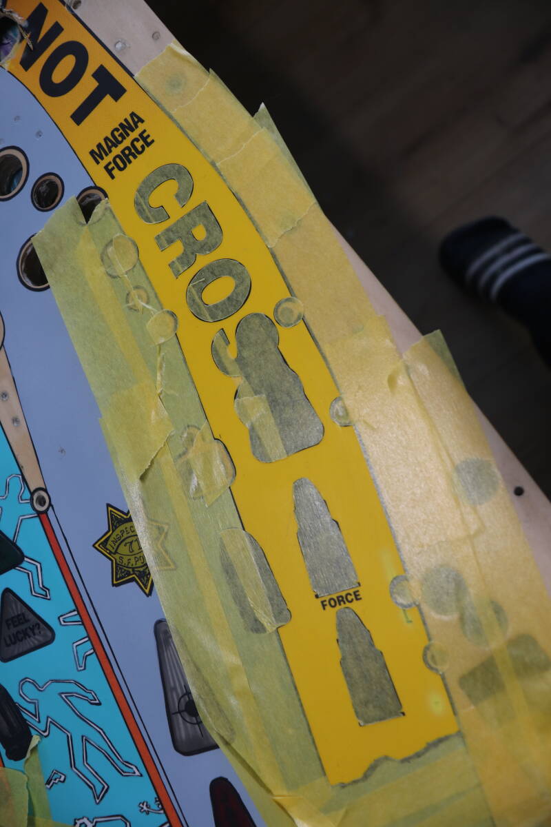 Williams Dirty Harry pinball playfield restoration