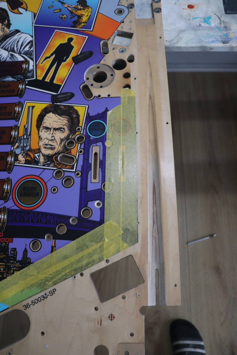 Williams Dirty Harry pinball playfield restoration