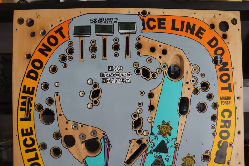 Williams Dirty Harry pinball playfield