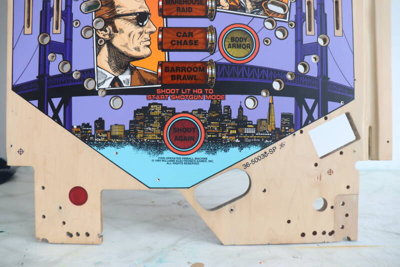 Williams Dirty Harry pinball playfield