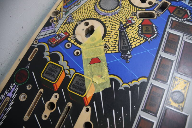 Bally Twilight Zone Playfield Restoration airbrush flipperspeelveld restauratie art airbrushing