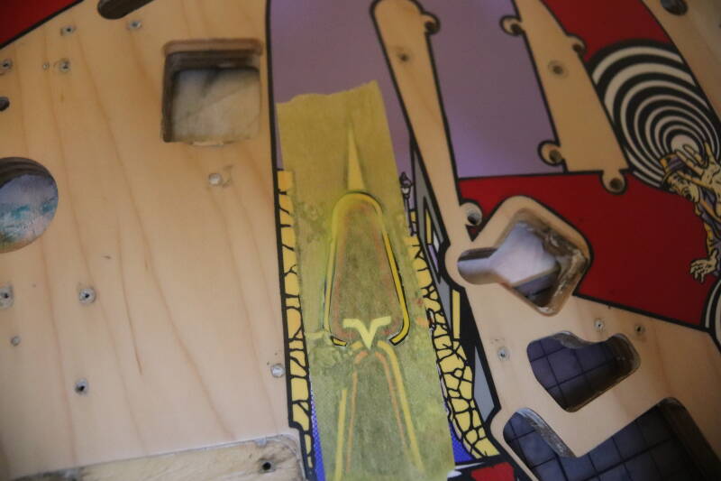 Bally Twilight Zone Playfield Restoration airbrush flipperspeelveld restauratie art airbrushing