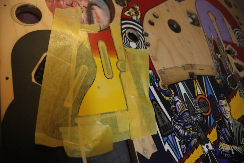 Bally Twilight Zone Playfield Restoration airbrush flipperspeelveld restauratie art airbrushing