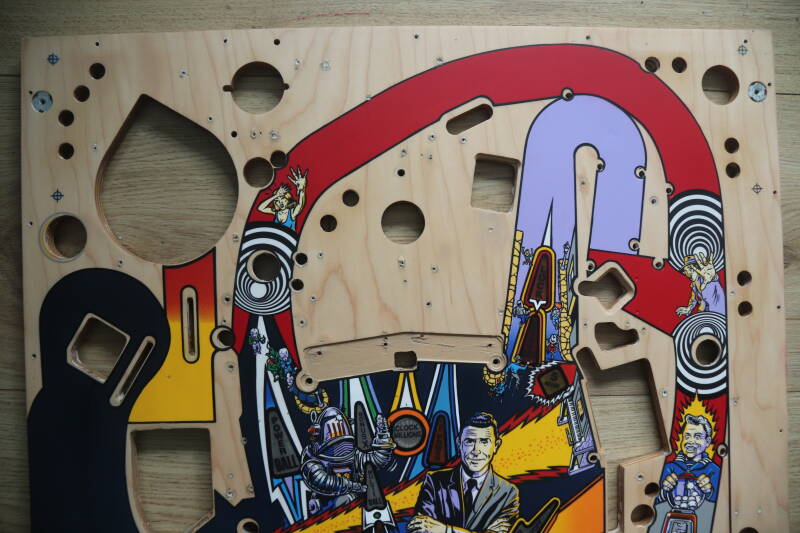 Bally Twilight Zone Playfield Restoration airbrush flipperspeelveld restauratie art airbrushing