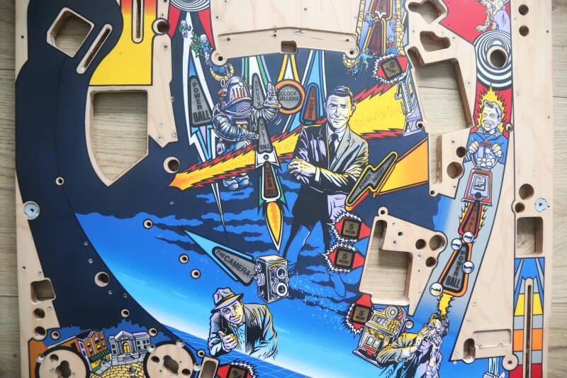 Bally Twilight Zone Playfield Restoration airbrush flipperspeelveld restauratie art airbrushing