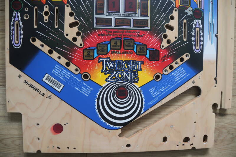 Bally Twilight Zone Playfield Restoration airbrush flipperspeelveld restauratie art airbrushing