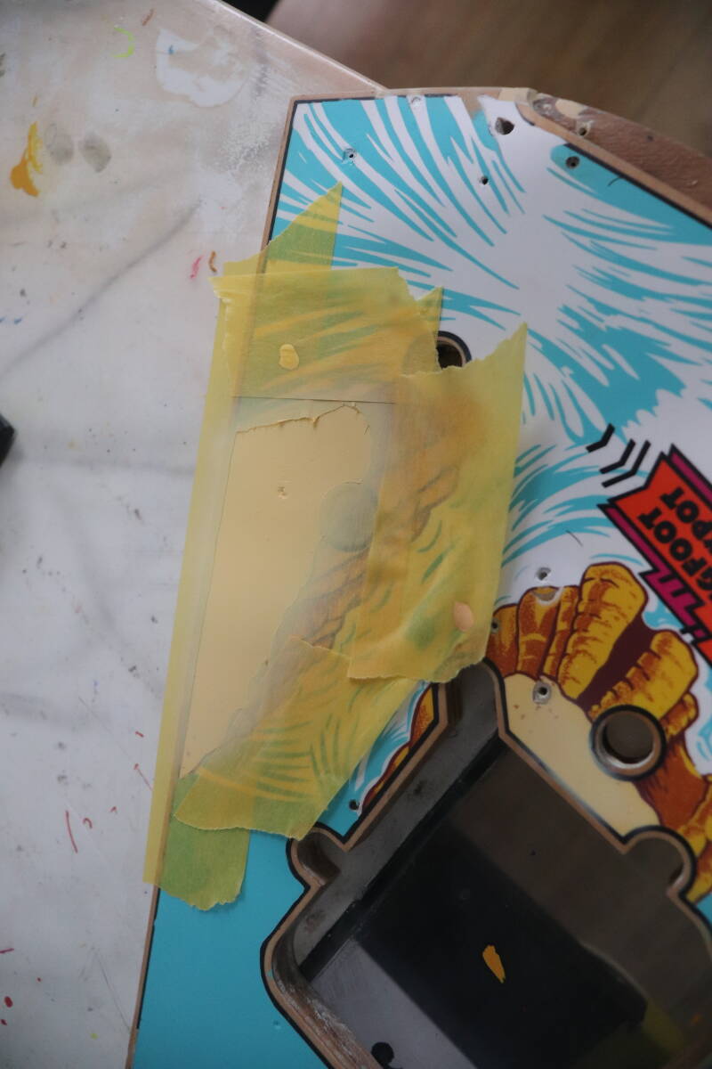 Williams White Water playfield restoration flipperspeelveld restauratie art airbrush airbrushing