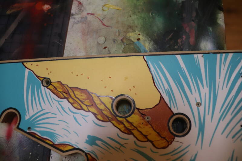 Williams White Water playfield restoration flipperspeelveld restauratie art airbrush airbrushing