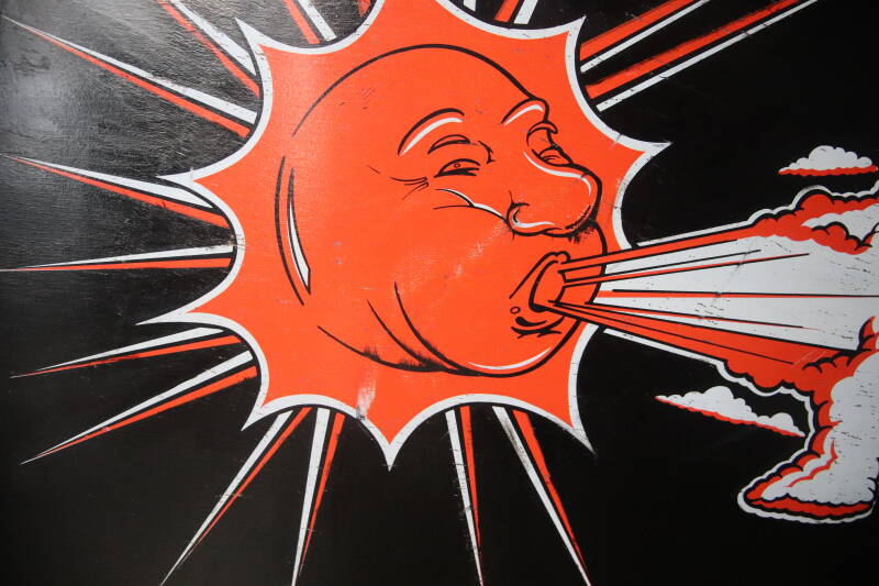 Gottlieb Hoops cabinet backbox kopkast restoration flipperspeelveld restauratie art airbrush airbrushing flipperkast reparatie