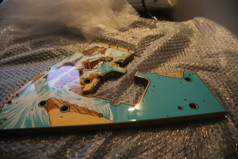 Williams White Water playfield restoration flipperspeelveld restauratie art airbrush airbrushing