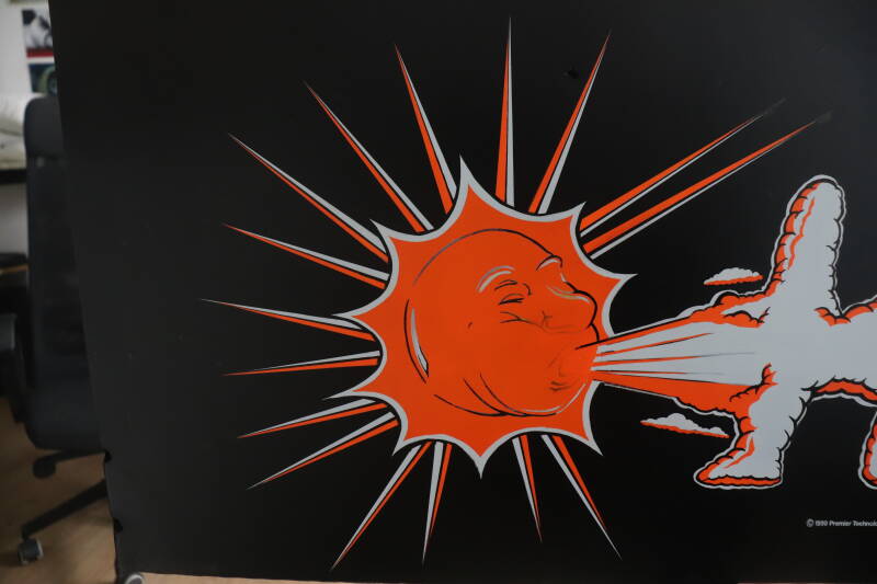 Gottlieb Hoops cabinet backbox kopkast restoration flipperspeelveld restauratie art airbrush airbrushing flipperkast reparatie