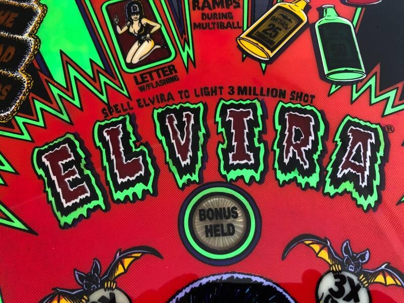 Bally Elvira and the Party Monsters Playfield restoration flipperveld restauratie