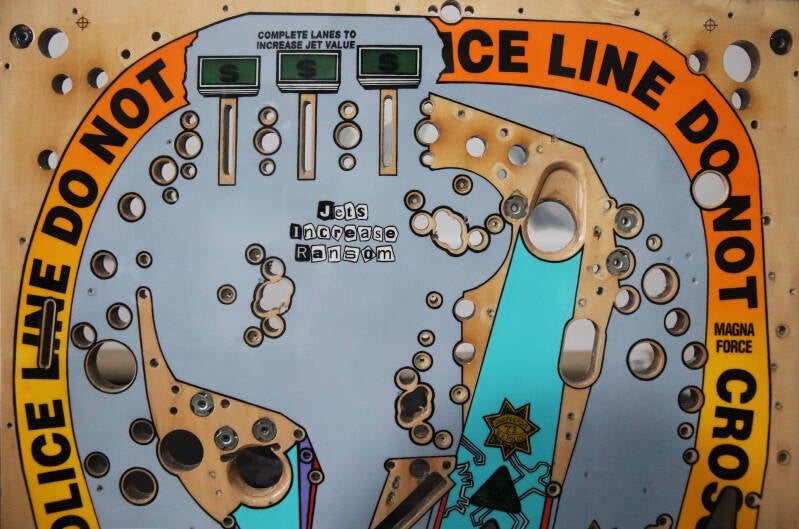 Williams Dirty Harry pinball playfield