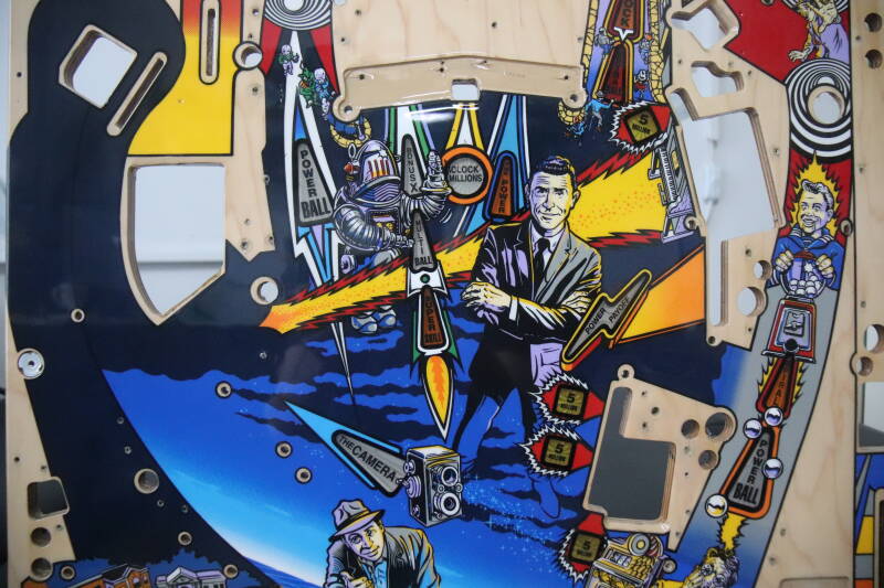 Bally Twilight Zone Playfield Restoration airbrush flipperspeelveld restauratie art airbrushing