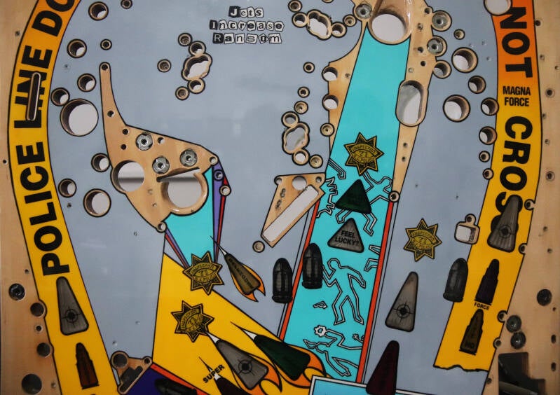 Williams Dirty Harry pinball playfield