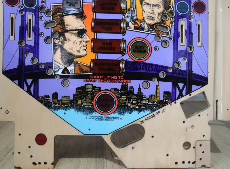 Williams Dirty Harry pinball playfield