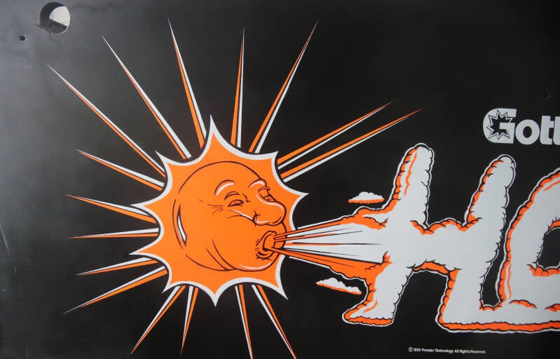 Gottlieb Hoops cabinet backbox kopkast restoration flipperspeelveld restauratie art airbrush airbrushing flipperkast reparatie