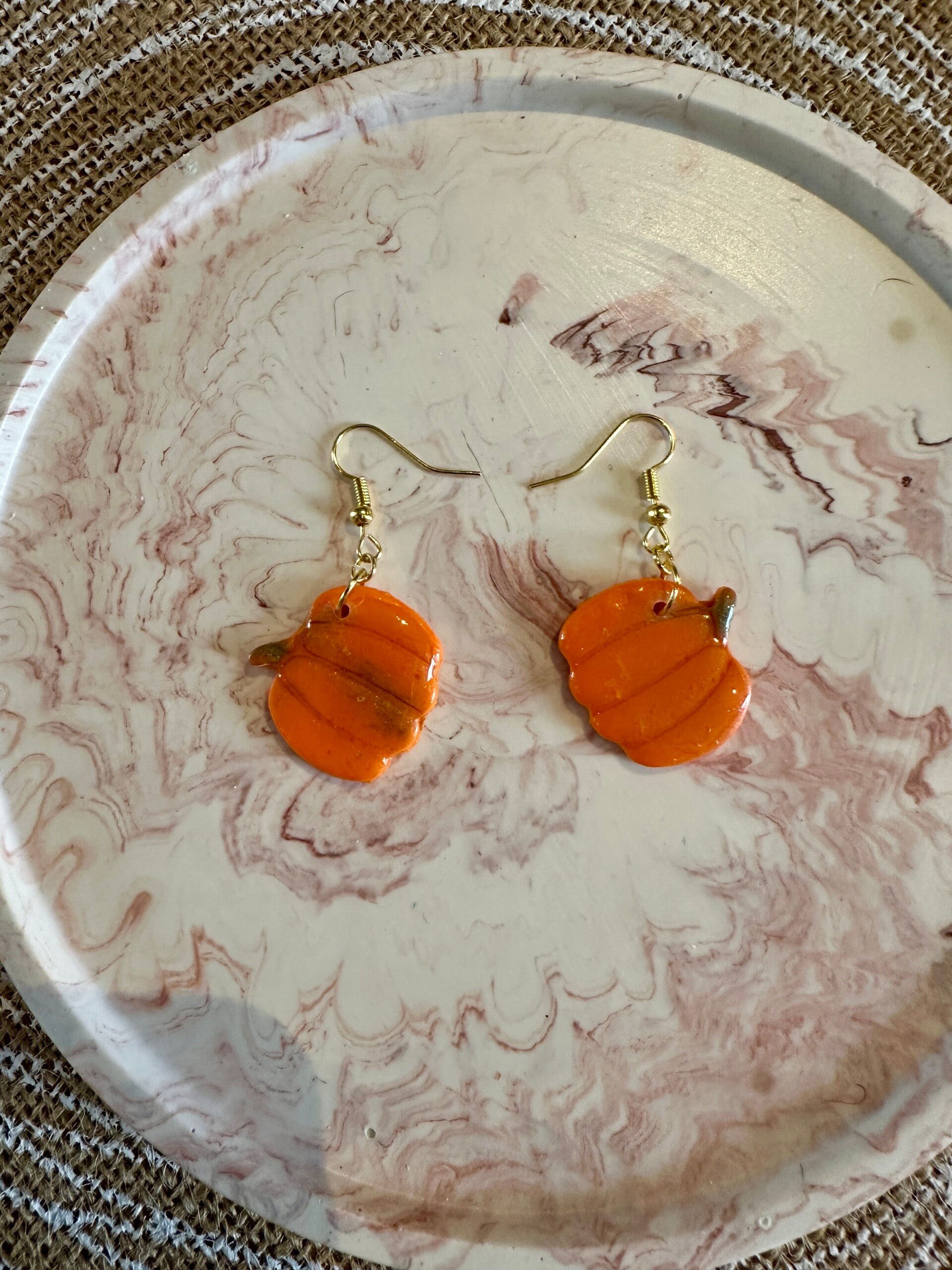 Boucles d'oreilles citrouille