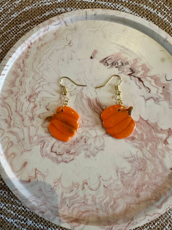 Boucles d'oreilles citrouille