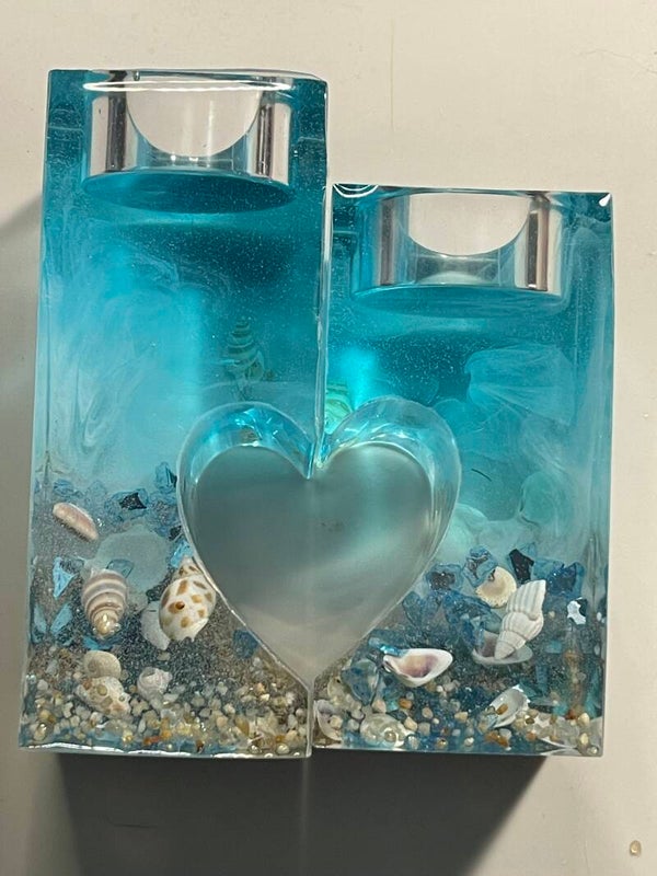 Joining hearts candle holders Item# 3358