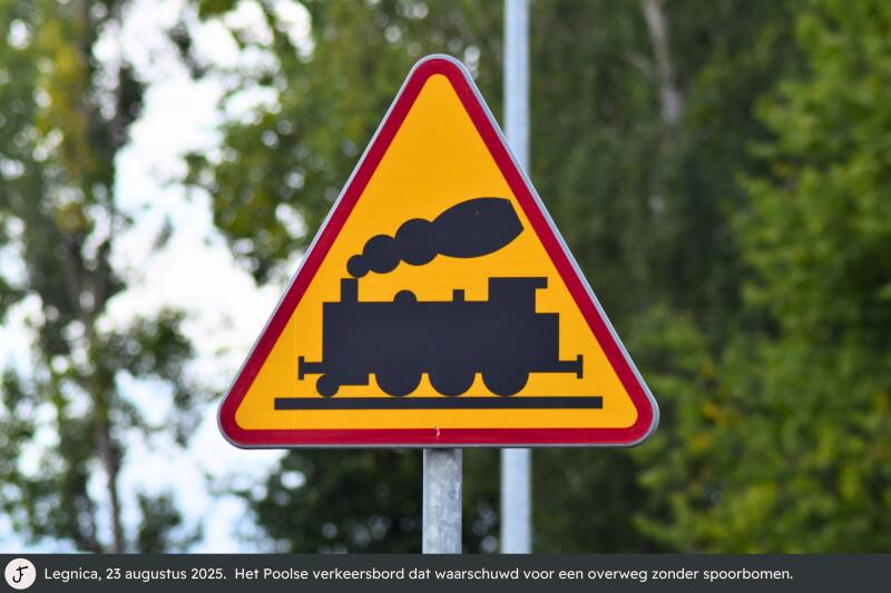 Spoorwegmaterieel in Polen verkeersbord