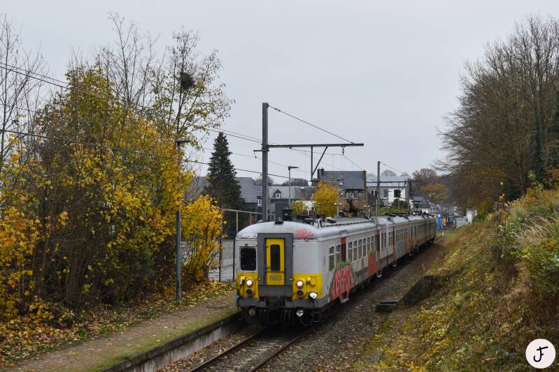 Spa-Géronstère NMBS SNCB 663 + 662 klasssiek motorstel trein