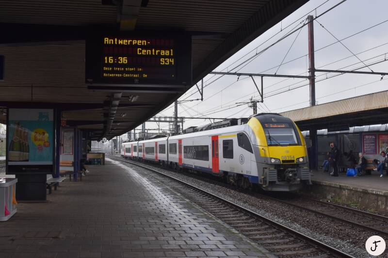 NMBS SNCB AM08 MR08 MS08 08154 S34 266 Dendermonde Antwerpen-Berchem trein train zug