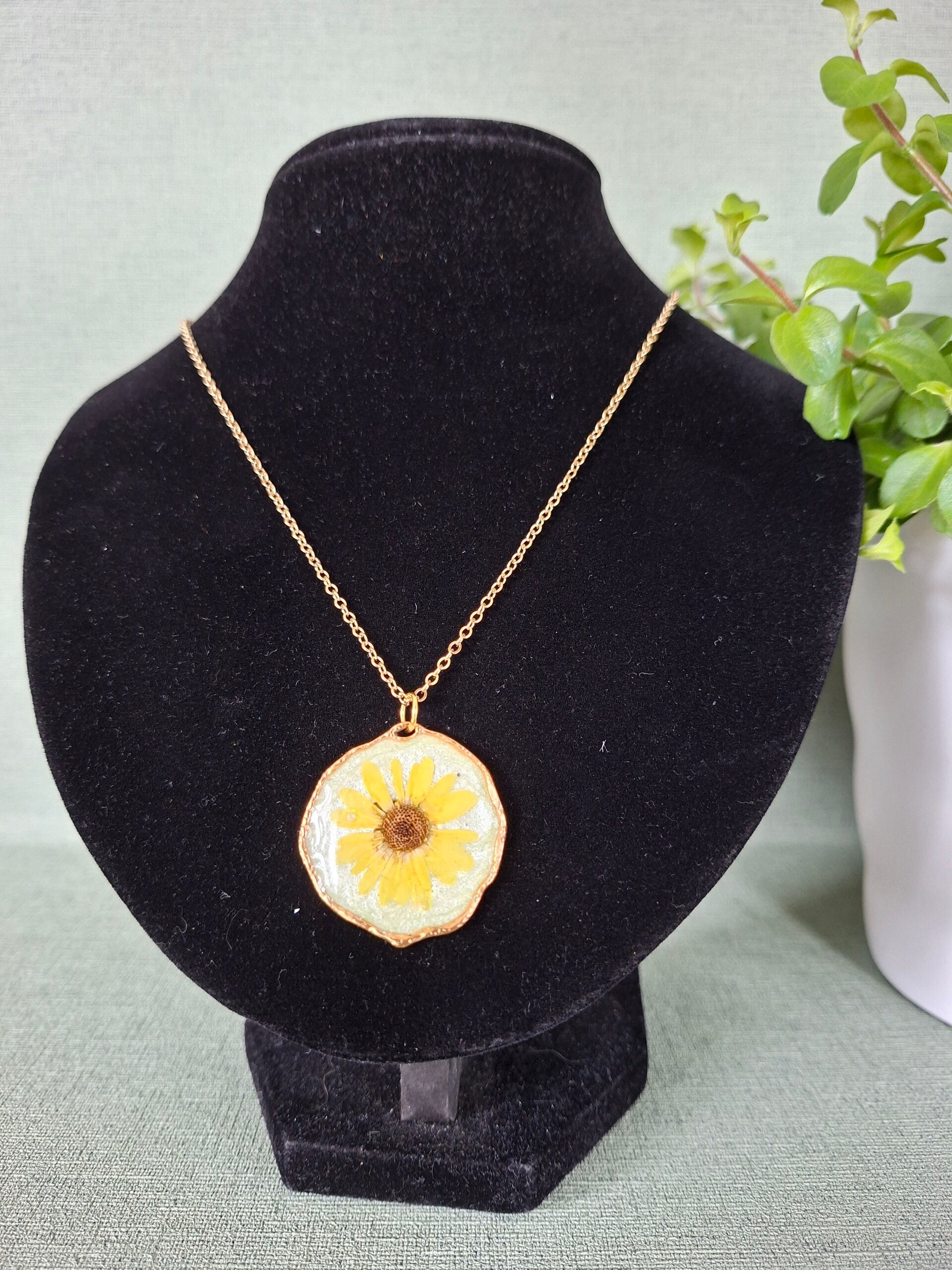 Ketting bloem Geel