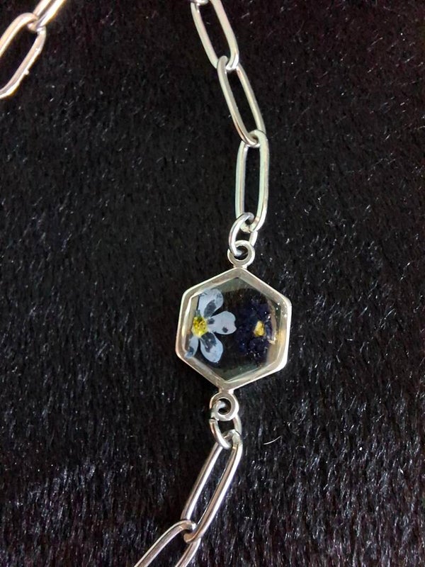 Armband bloemen  6 hoekig