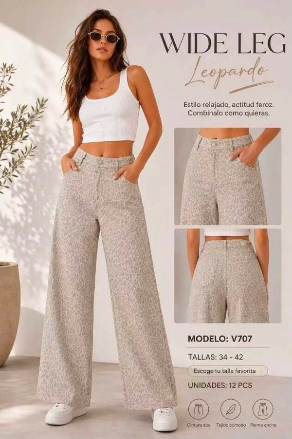 Pantalón vaquero de Leopardo