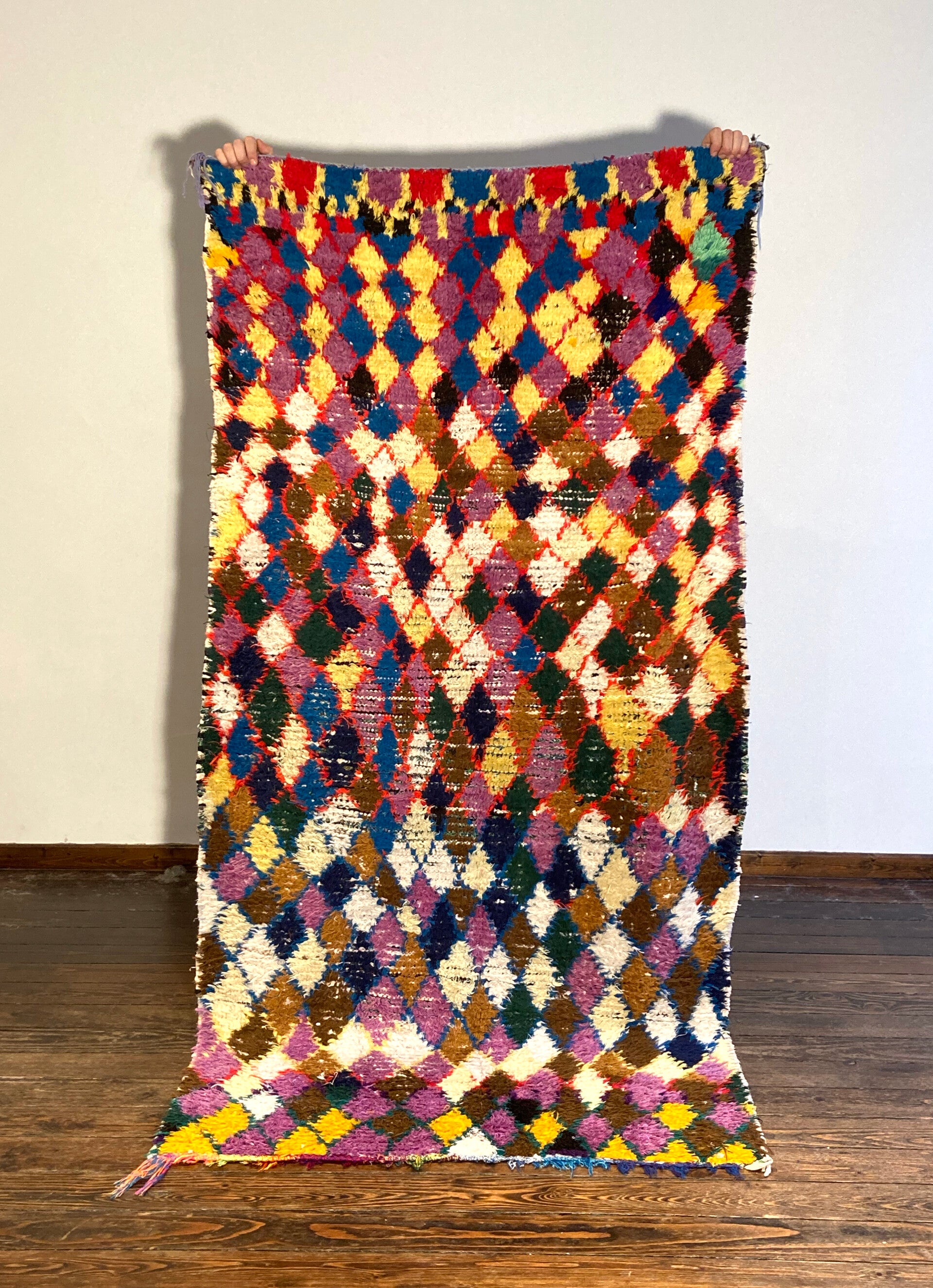 Bouchrouite - vintage colorful Moroccan rug