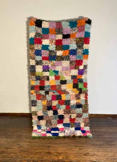 Bouchrouite - vintage colorful Moroccan rug