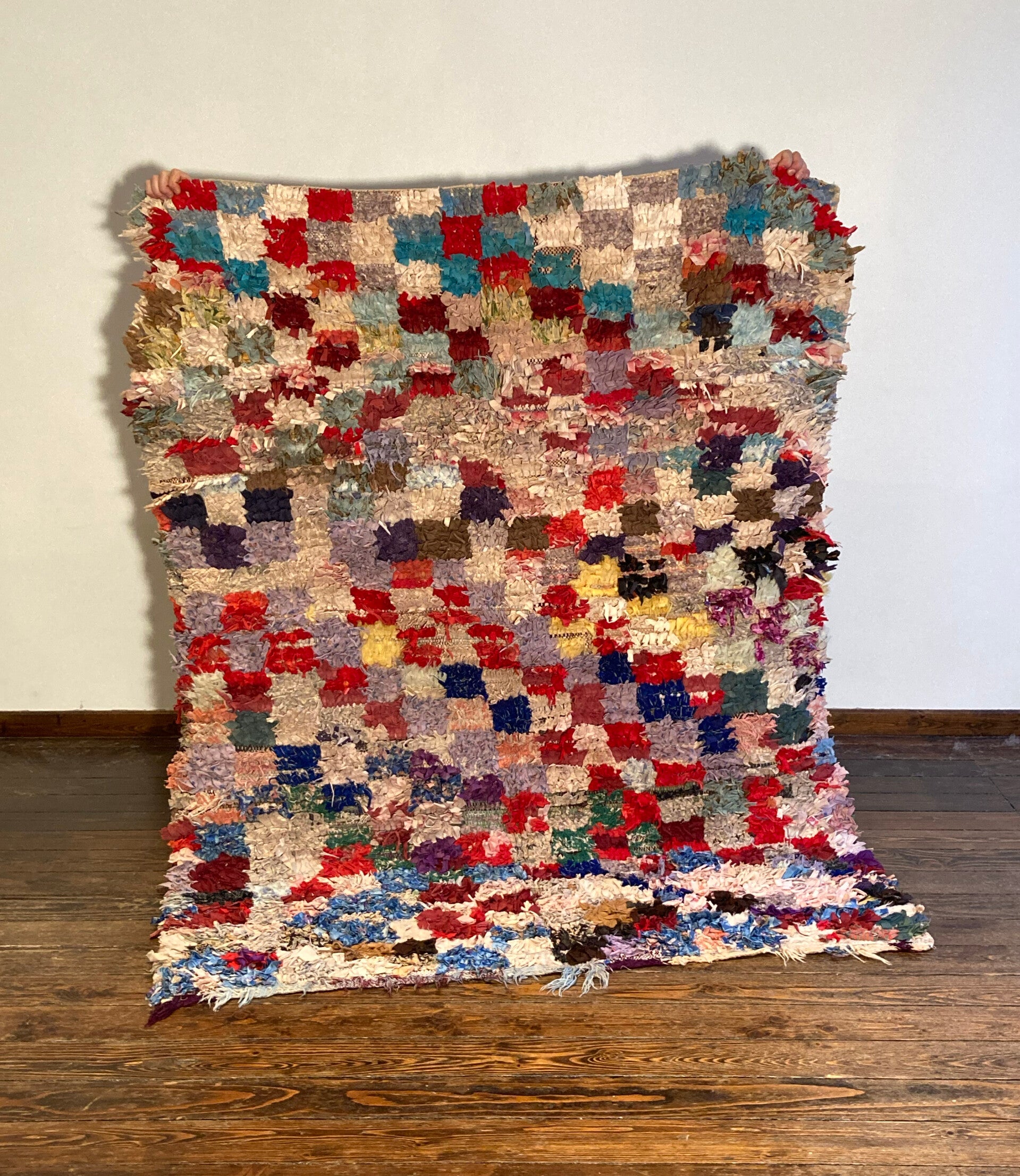 Bouchrouite - vintage colorful Moroccan rug