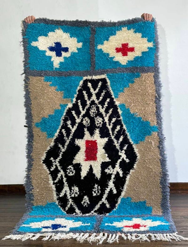 Bouchrouite - vintage Moroccan rug