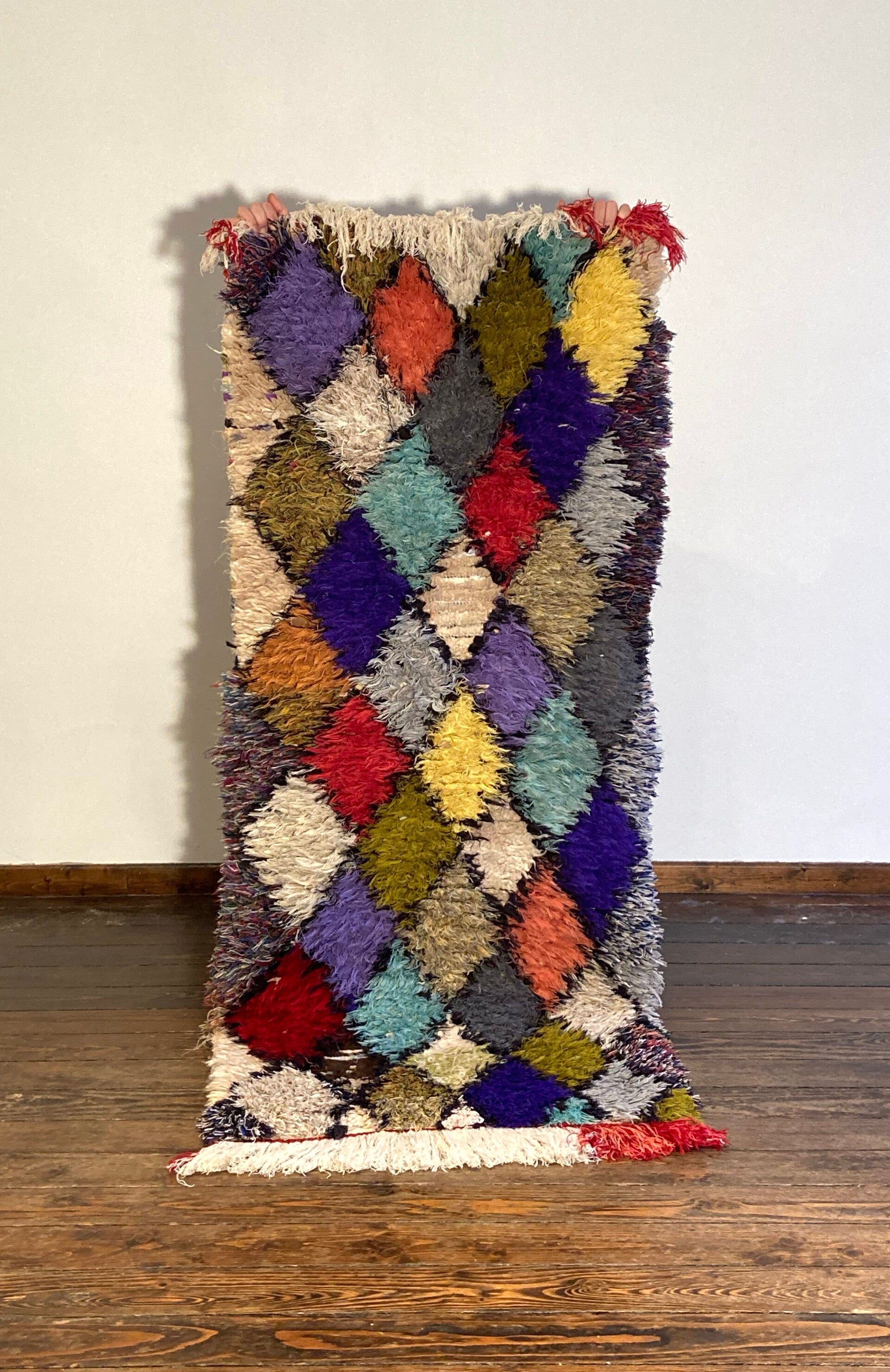 Bouchrouite - vintage colorful Moroccan rug