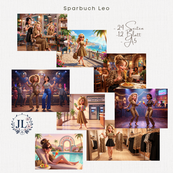 Sparbuch Leo A5 inkl. Deckblatt