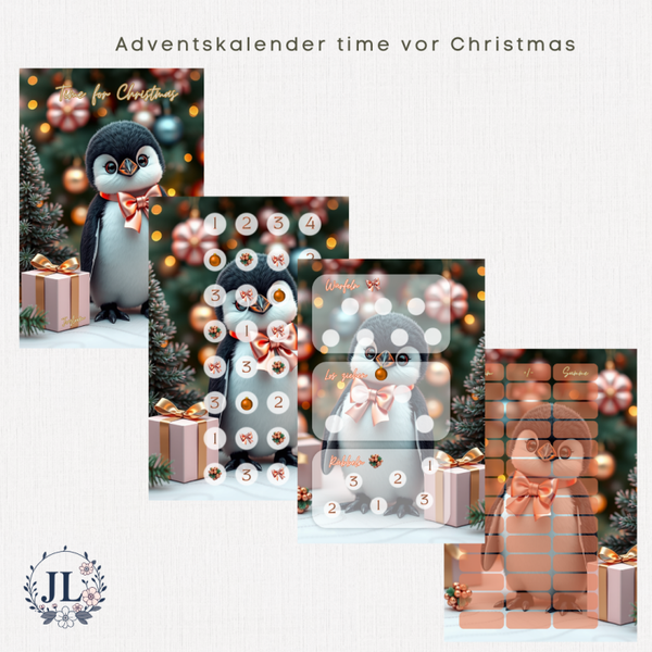 Pinguin vom Adventskalender A6