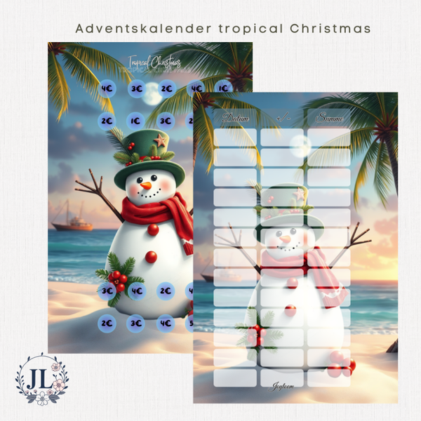Tropical christmas vom Adventskalender A6