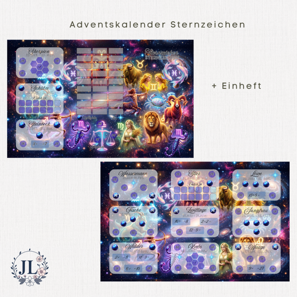 Sternzeichen vom Adventskalender A6