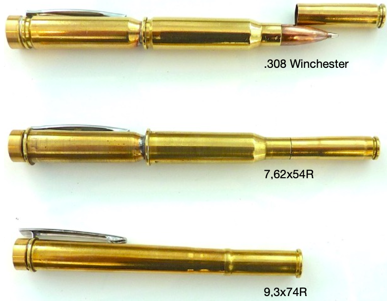 >Kugejschreiber, Patronenhülsen