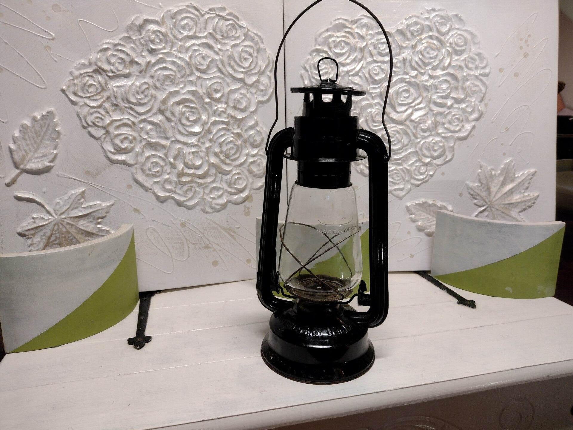 Antiek Zwart stormlamp