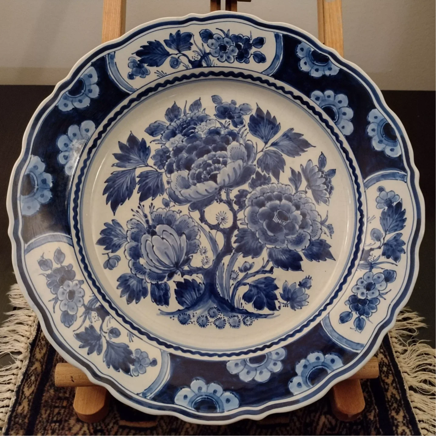 Vintage Delfts blauw bord