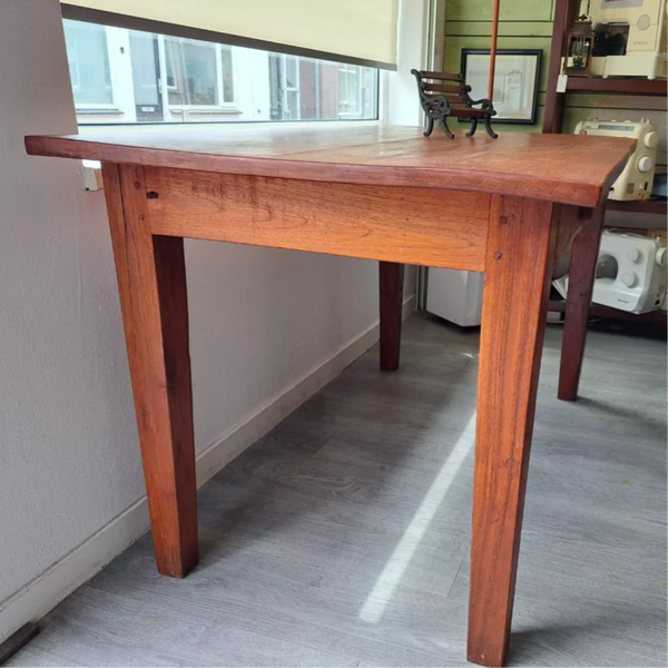 Massief Teakhouten Tafel / Bureau met Lade