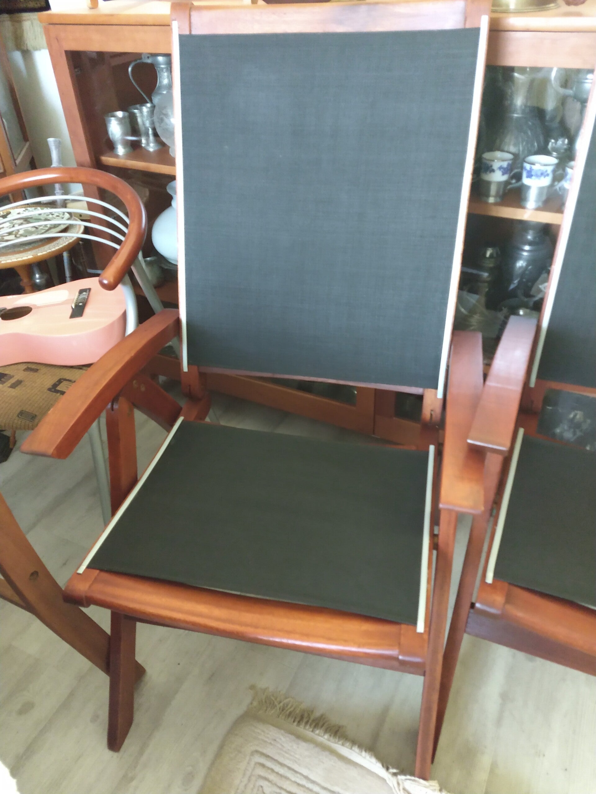 Houten relax tuinstoel