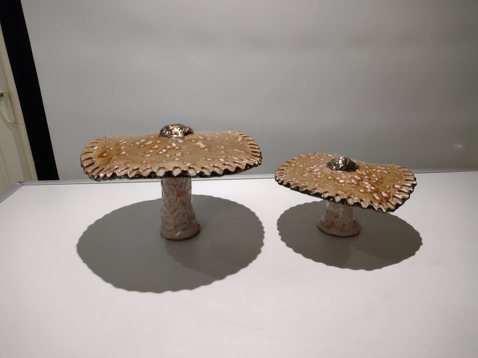 Keramische paddenstoelen als vintage decoratie
