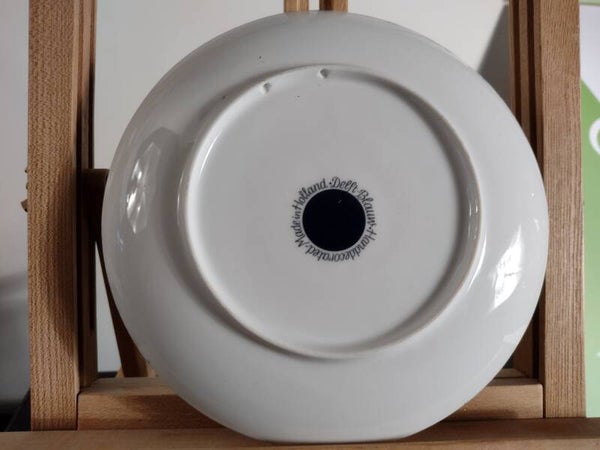 Vintage Delfts blauw sierbord Klompenmaker – Made in Holland Ø19 cm