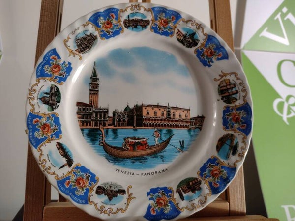 Vintage Fontebasso Venezia sierbord Ø26 cm – Souvenir di Italy – Made in Italy