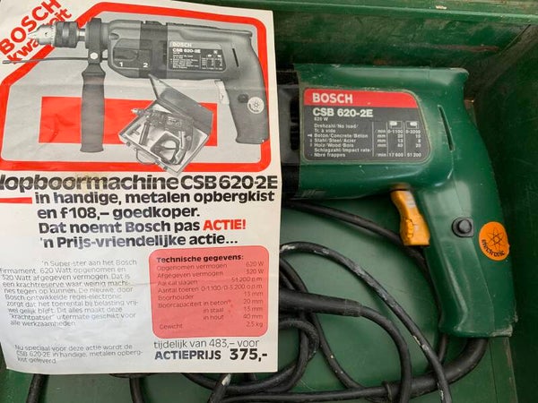 Ref.nr. WG-101 – Bosch CSB 620-2E Klopboormachine 620W met Originele Metalen Opbergkoffer
