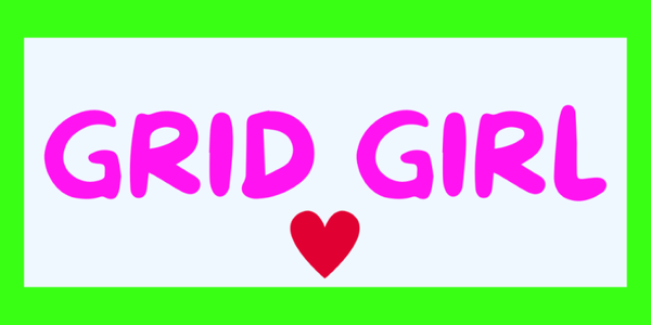 Grid girl neon green