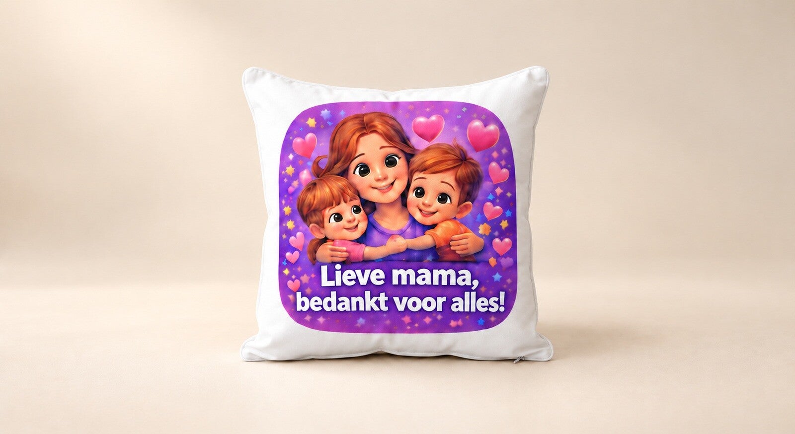 Kussen voor Moederdag: Lieve mama, bedankt voor alles!